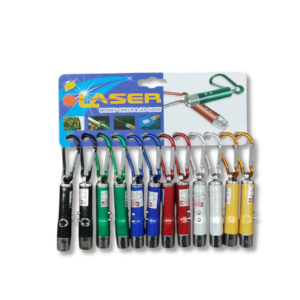 Llavero Láser 3 en 1 con Linterna LED y Detector de Billetes