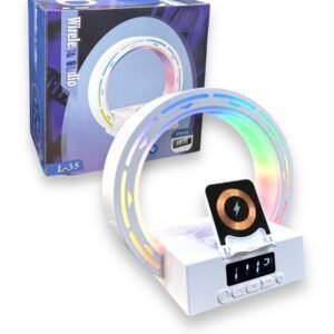 Cargador Inalámbrico con Parlante Bluetooth y Luz LED L-35