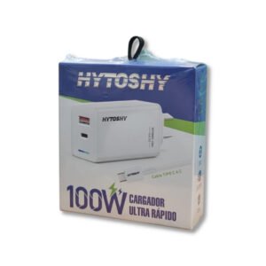 Cargador Tipo C a C 100W Hytoshy PD Carga Ultra Rápida