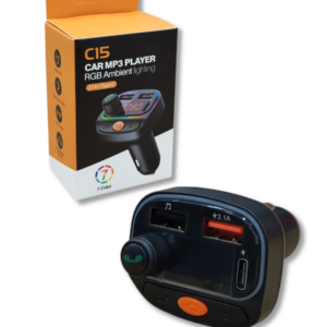 MP3 para Auto Player RGB C15 Bluetooth USB 3.1A + Type-C