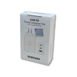 Cargador Samsung 65W PD Trio USB-C + USB-A Carga Rápida