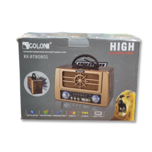 Radio Retro Bluetooth Colon RX-8080BT / 8181BT – Portátil AM FM con USB y Panel Solar