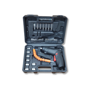 Atornilladora Inalámbrica PE-HD con Caja Plástica y Accesorios