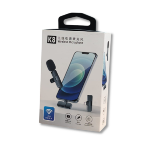 Micrófono Corbatero K8 Wireless Inalámbrico para Celular