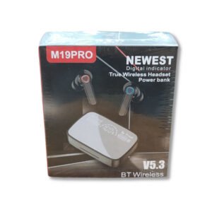 Auriculares Inalámbricos M19 Pro Bluetooth 5.3 con Display Digital y Power Bank
