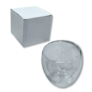 Vaso de Cristal Doble Pared – Diseño Térmico Elegante
