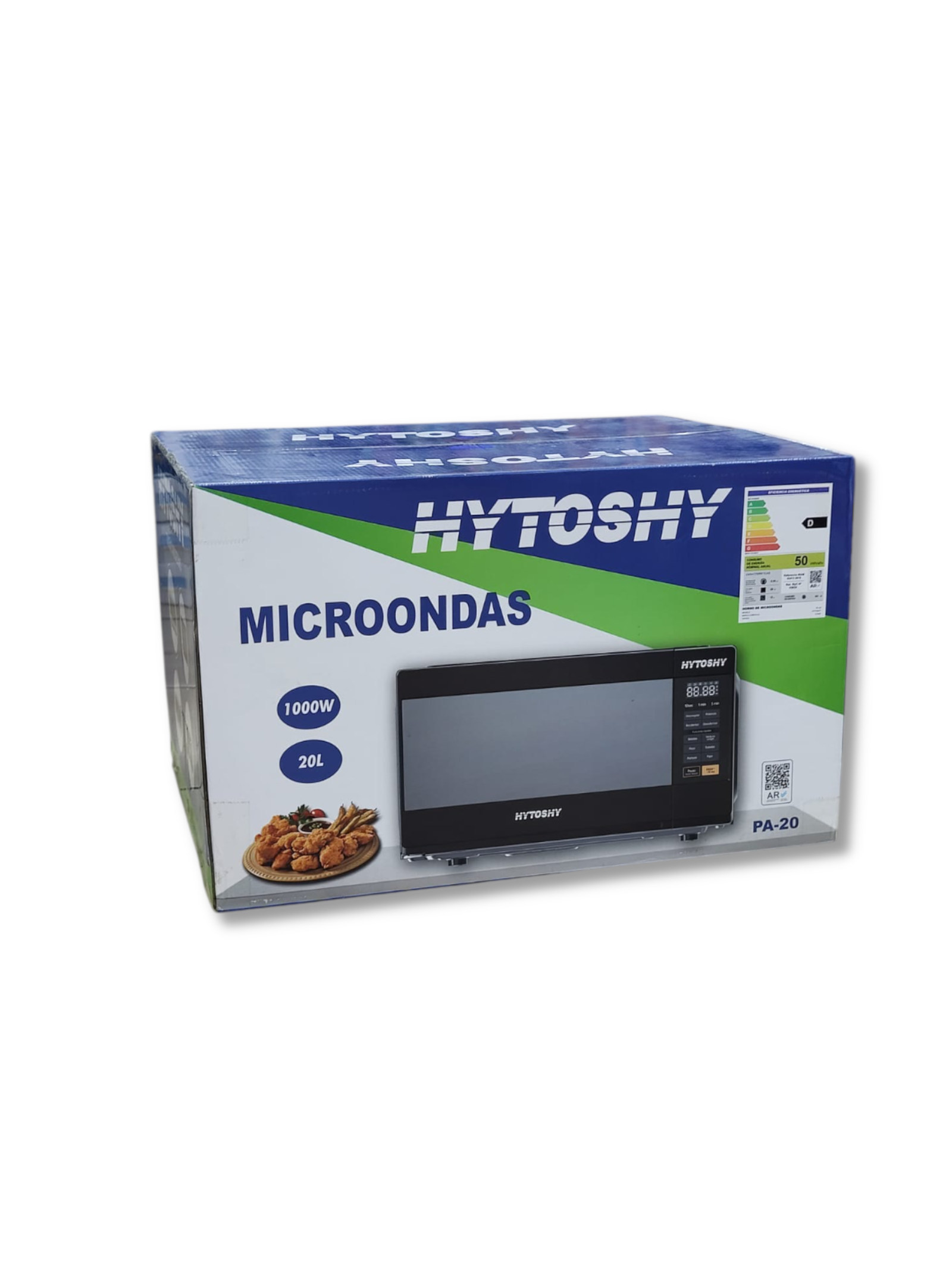 Microondas 20 L 1000 W Hytoshy PA-20 – Calentá y Descongelá Fácil