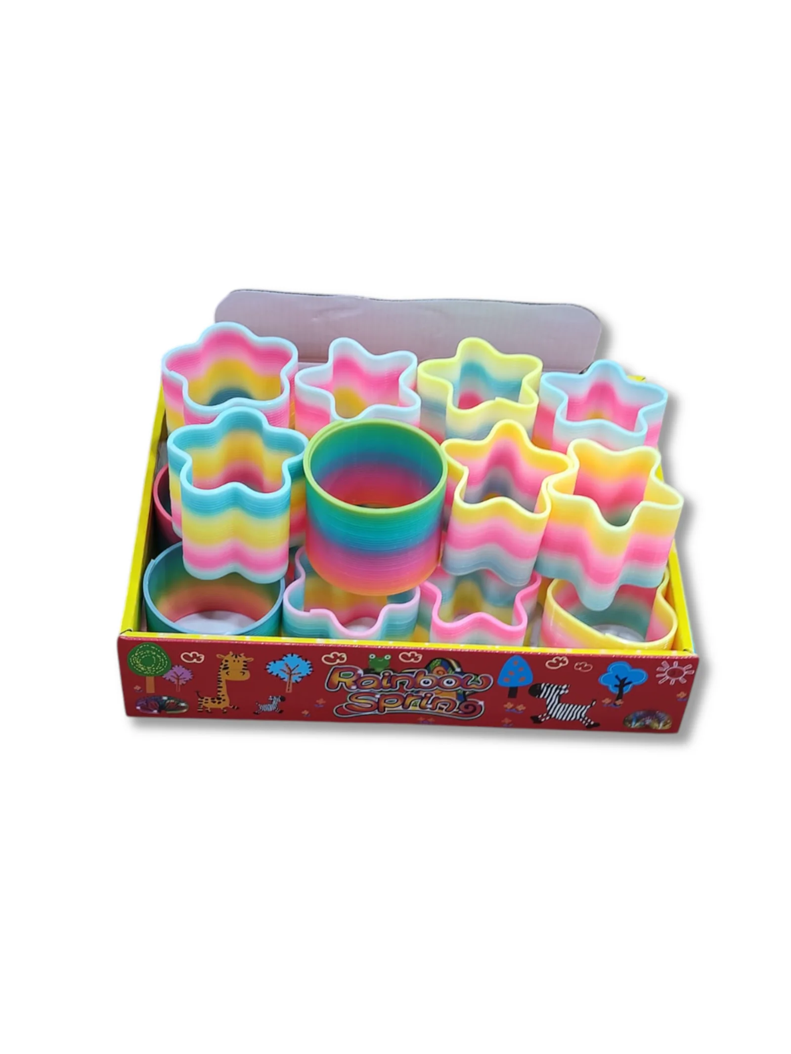 Resortes Multicolor con Formas – Juguete Sensorial Rainbow Spring