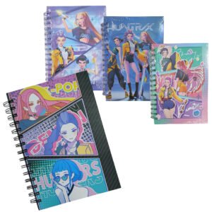 Cuaderno Guerreras K-pop Tapa Dura Anillado Rayado